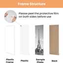 upsimples 20x30 Picture Frame White 3 Pack, Scratch-Proof Poster Frames 20 x 30 for Photo Gallery - Slide-In Strips, Horizontal or Vertical Wall Mounting