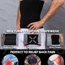 Men Waist Trainer Compression Abdominal Belt Tummy Control Waist Trimmer Body Shaper Workout Slimming Shapewear (Black, S)