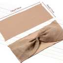 Newwiee 24 Pcs Christmas Burlap Stretch Chair Sashes Linen Spandex Chair Bands Ties Dining for Wedding Dining Banquet Event Party Favor Ceremony Decoration (Pure Brown)