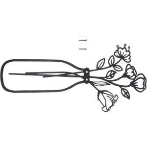 ERINGOGO Flower Vase Wall Pendant Iron Art Decor Outdoor Wall Art Home Decoration Living Room Wall Art