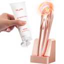 RF Radio Frequency Facial Device, 1MHz RF Machine for Anti-Aging & Face Lifting, Wireless Skin Tightening for Wrinkles & Jawline, 3 Modes for Home Use with Gel (Champagne Gold)