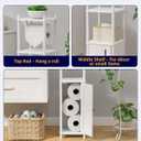Kitsure Toilet Paper Holder Stand  Compact Bathroom Storage Cabinet for Extra Rolls and Small Items, Bathroom Organizers and Storage for Small Spaces, Over The Toilet Storage Cabinet, 31.0" H, White
