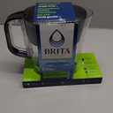 Brita Water Filter Space Saver Pitcher for Tap and Drinking Water with 1 Elite Filter, Black