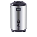 Insulated Beverage Dispenser - 12L/3.2 Gallon 304 Stainless Steel Hot Drink Dispenser with Spigot for Coffee, Tea, Water, and Milk - Ideal for Buffets, Hotels, and Outdoor Camping Chrome Black