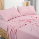 Utopia Bedding Queen Jersey Knit Sheet Set - 4 Piece Cotton T-Shirt Stretchy Sheets (Pink)
