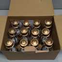 12Pcs Mini Lantern Decorative with Flickering LED Candle, 6Inch Small Western Lantern for Table Centerpiece, Vintage Hanging Candle Holders for Western Halloween Camping Party Decor (Brown)