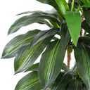 Artificial Dracaena Tree with White Tall Planter, 5ft Tall Potted Artificial Dracaena Silk Plant, Fake Yucca Tree Plant, Home Office Floor Room Decor Plants Indoor Outdoor, Housewarming Gift