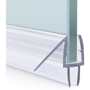 AmazerBath Shower Door Bottom Seal for 1/4 Inch Glass 47.25 Inches (15.75 Inches * 3), 3 Section Segmented Shower Installation Kit Frameless Glass Door Seal Strip