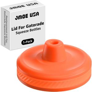 Jmoe USA Improved Lid For Gatorade Water Bottle | Fits Squeezable 32 oz and 30 oz Versions | Faster Flow Valve and Easy Twist Grip | Made With Food-Grade Materials (1-Pack)