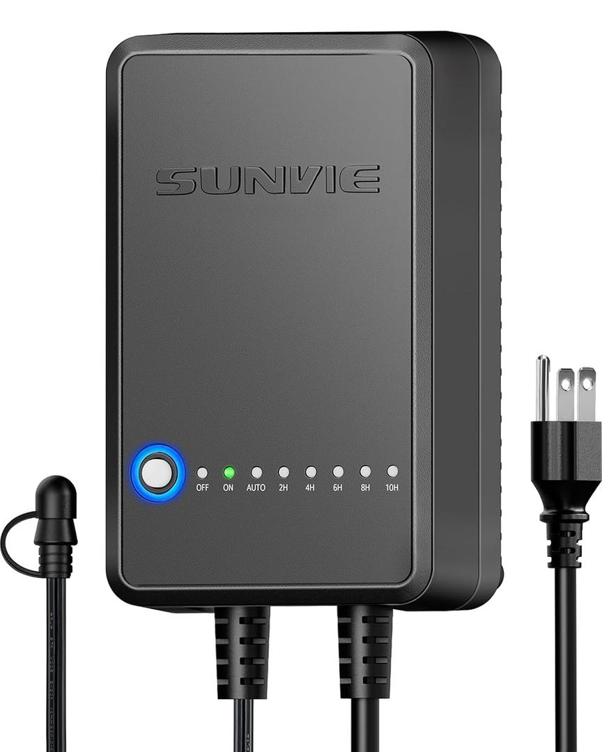 SUNVIE 60W Low Voltage Landscape Transformer with Timer and Photocell Sensor, 120V AC to 12V DC Landscape Lighting Transformer Weatherproof Low Voltage Transformer for Landscape Lights Pathway Lights