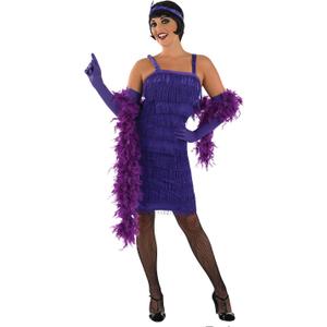 fun shack Purple Flapper Costume Adult 20s Halloween Dresses For Women (Medium)