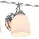 Chrome 3-Light Traditional Bathroom Vanity Light Fixtures Over Mirror, Modern Vanity Lights for Living Room, Standard E26 Base, Chrome
