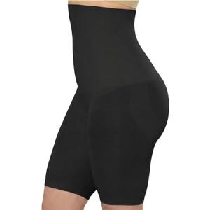 Conturve Shapewear for Women - High-Waisted Tummy Control Shorts - Thigh Slimmer, Seamless Body Shaper, Underwear for Women (Medium-Large, Black)