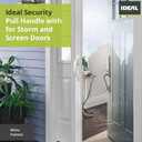 Ideal Security DX Pull Handle Replacement Set for Storm Door and Screen Door, White