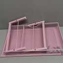 OPNICE Desk Organizers and Accessories, 2-Tier Computer Monitor Stand Riser with Drawer and 2 Pen Holders, Laptop Stand, Office Desk Accessories & Office Decor for Women, Pink (Pink 1-Pack)