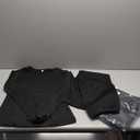 Patelai 2 Pack Womens Thermal Underwear Fleece Lined Base Layer Set Long Sleeves Cold Weather Top Bottom Winter Pajama Set (Medium, Black)
