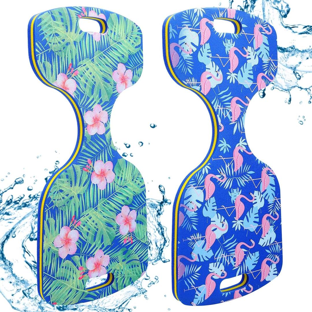 2 Pcs Water Saddle Float 32in x 16in Adults Double Sided Coated Floating Seats, Pattern Printing Saddle Seats Lake Chair Float for Adult Kid Lakes Pool Swimming Supplies