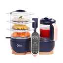 Babymoov Duo Meal Station XL, 6 in 1 Food Processor with Steamer, Multi-Speed Blender, Warmer, Defroster & Sterilizer (Nutritionist Approved), pink
