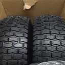 2PCS 15x6.00-6 Tire and Wheel Assembly, 4 Ply Tubeless 15x6-6 Front Tire Assembly Replacement for Craftsman John Deere Husqvarna Riding Mowers, 500lbs Capacity, 3" Centered Hub, 3/4" Bushing (Yellow)