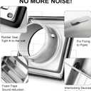 4 Inches Metal Dryer Vent Cover Outdoor Stainless Steel Louvered Outlet Airflow Vent Cover Includes 4 Screws for Easy Installation
