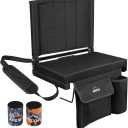 APEXUP Stadium Seats with Back Support, Portable Bleacher Seat with Large Pocket and Cup Holder, Wide Stadium Chair for Sports Events and Concerts