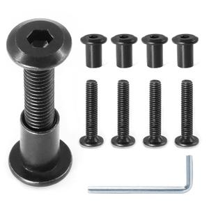 10 Pair(20 Piece) M6x30mm Hex Drive Socket Cap Bolt with Allen Wrench, Black Furniture Connector Bolts M6 Countersunk Screw Barrel Nuts Binding Screws for Crib Replacement Belt Cabinet