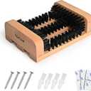 Wooden Boot Brush Scraper Outdoor - Boot Scrubber - Boot scrapers with Brushes Outdoor Mud & Dirt -8.27 * 5.91 * 2.52