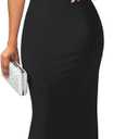 YMDUCH Women's Elegant Sleeveless Off Shoulder Bodycon Long Formal Party Evening Dress (Large, Black)