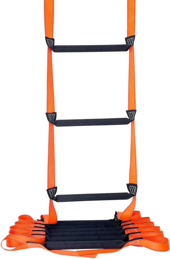 Fire Escape Ladder, 13.1 Feet Emergency Fire Ladder, 2-3 Story Homes Reusable Safety Rope Ladder for Kids and Adults