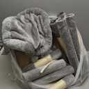 Heybly Heavy Duty Cat Tree, Tower for Indoor Cats Large Adult, Tall Cat Condo House with Extra-Large Baseboard, Multi-Level Plush Furniture with Scratching Posts, Hammock,Toy Balls,Light Gray HCT026W