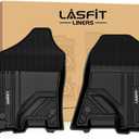 LASFIT Floor Mats for Ram 1500 2019-2024 Crew Cab and Quad Cab Front, Bucket Seat, All Weather TPE Custom Fit Car Mats Truck Front Liners 1st Row Only, Black
