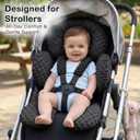 Pro Goleem Infant Car Seat Insert, Baby Head Neck Body Support, Soft Minky Newborn Car Seat Insert, 2-in-1 Reversible, Boys and Girls, Black