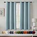 MIULEE Blackout Curtains for Bedroom Living Room 2 Panels, Thermal Insulated Room Darkening Drapes Grommet Noise Reducing Light Blocking Window Treatments 54 Inches Long 40x54 Inch Slate Blue