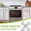 DG64-00473A Compatible for Samsung Gas Stove Knobs Replacements/Sam.Sung Stove K.nobs Replacements/Sam.Sung Oven Knob Replacements/SAMS.ung K.nobs for Gas Stove,5Packs