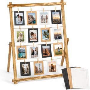 Freestanding Photo Display Board with 30 Clips