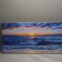canvas wall art for living room Blue Ocean Sea sun landscape painting bathroom Wall Decor Ready to Hang for Home Decorations office family bedroom kitchen Works canvas Prints pictures 20" x 40"inch