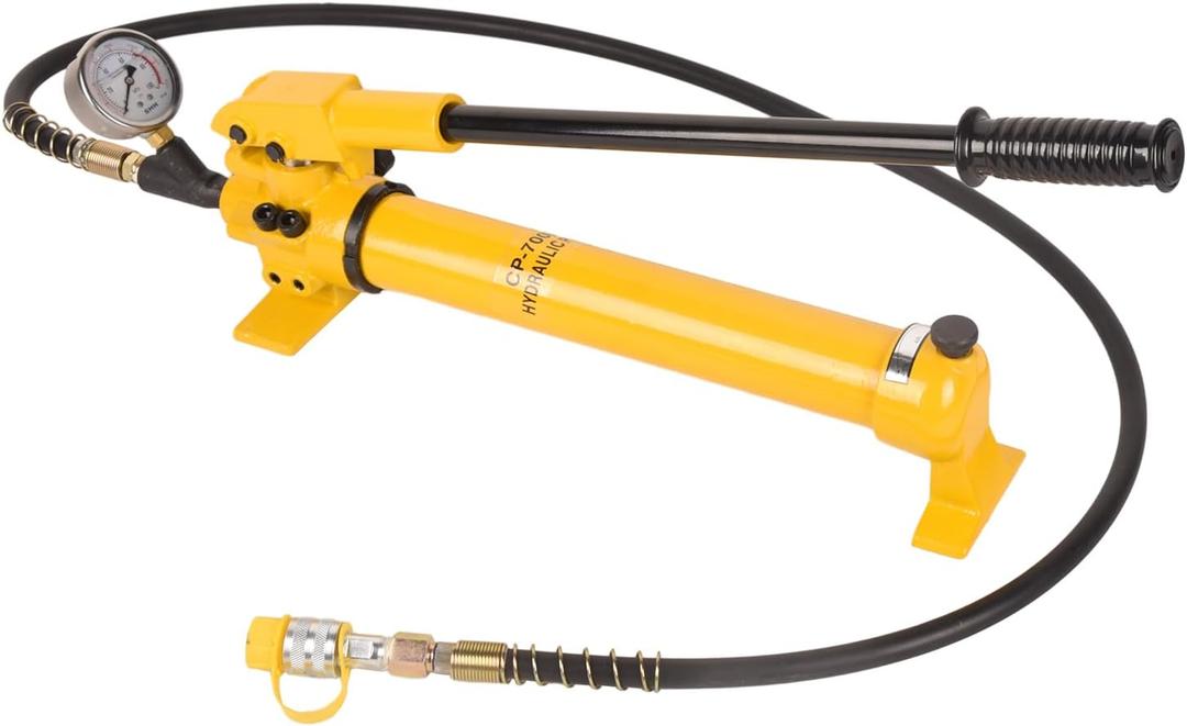 900cc Hydraulic Hand Pump 10000Psi Single Acting Manual Hydraulic Lifting Pump CP-700B Hydraulic Lifting Pump with Pressure Guage