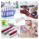 5 Pack Plastic Test Tube Rack, 50 Holes Lab Rack Holder for 16mm Tubes, Detachable, Transparent