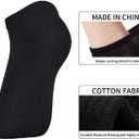 Women's Cotton Ankle Socks - 6 Pack Performance Comfort No Show Socks - Breathable Thin Athletic Socks (Black)