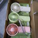 30 Pcs Mini Portable Fan Handheld Battery Operated Portable Small Personal Fans for Summer Travel Beach Indoor Outdoor Cooling Gift (Green,Pink,White)
