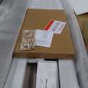 ROYMELO 30x96 Inch White Sliding Barn Door Slab with 5.5ft Hardware Kit Included, 5-Panel, MDF Wood Panel Covered with Water-Proof Scratch-Proof PVC Surface, Simple DIY Assembly