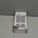 SIMPLETASTE Electric Salt and Pepper Grinder Set Automatic One Handed, Stainless Mill Shakers with Lights and Adjustable Coarseness, Battery Operated (Set of two, Silver)