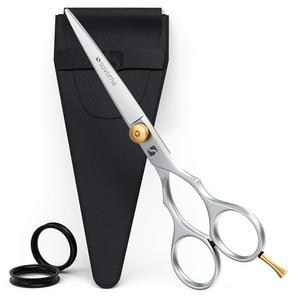 Suvorna 5.5" hair cutting scissors for professional, barber & hairdresser - hair shears for cutting, trimming, grooming, precision, facial hair - Right Hand hair scissors for men, women, kids, adults.