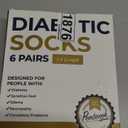 Pembrook Ankle Diabetic Socks for Women & Men | 6 Pairs | Wide Non Binding Socks Quarter Length | Edema Neuropathy Socks (Large)