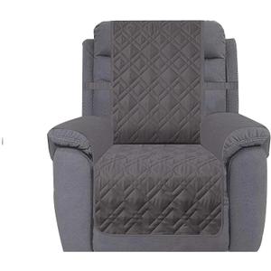 Ameritex Waterproof Nonslip Recliner Cover Stay in Place, Dog Chair Cover Furniture Protector, Ideal Recliner Slipcovers for Pets and Kids (Dark Grey, 23")