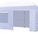 Invezo Gazebo Tent for Outdoor 10 x 20 feet with 4 Side Cover (1 Door and 1 Window) Extra 60 kgs White (Canopy Tent, 10 x 20 feet Tent) Portable and Foldable (3 x 6, White)