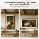 Antique Solid Wood TV Frame, Compatible ONLY with 65" Samsung The Frame TV Pro TVs, Vintage Distressed Wooden Bezel, Fits 65" LS03A/LS03B/LS03C/LS03D/LS03FA/LS03FW (20212025 & 2025 Pro)