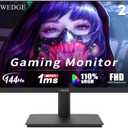 24 Inch Gaming Monitor 1080p 144hz, IPS 1ms FHD Computer Monitor with 110% sRGB, Bluelight Filter, HDMI & VGA Port, Support Wall Mount