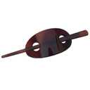 Parcelona French Classic Oval Brown Tortoise Shell Bun Cover Holder Hair Slider Pin Thru Hair Barrette Clip with Stick