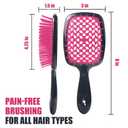 Curl Defining Brush Vented Hair Brush Hairbrush for Wet & Dry Hair For Women and Men Less Pulling Pain-Free Brushing (Glitter Purple)